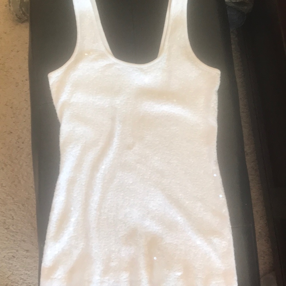 White sequins top
